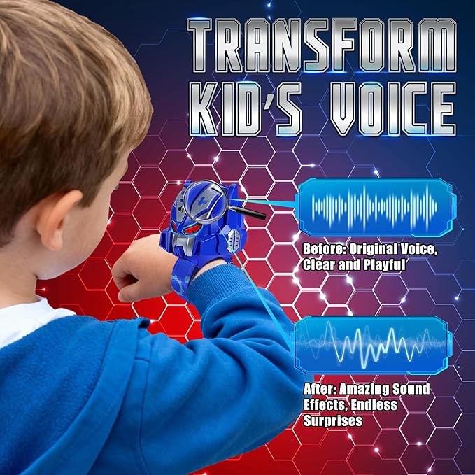 Vvinca Transform Toys Walkie Talkies for Kids 2 Pack - Toys 3-12 Year Old Boy Birthday Gift for Kids, Robots Walkie Talkies Adjustable Strap Voice-Changing Clear Sound Camping Outdoor Games