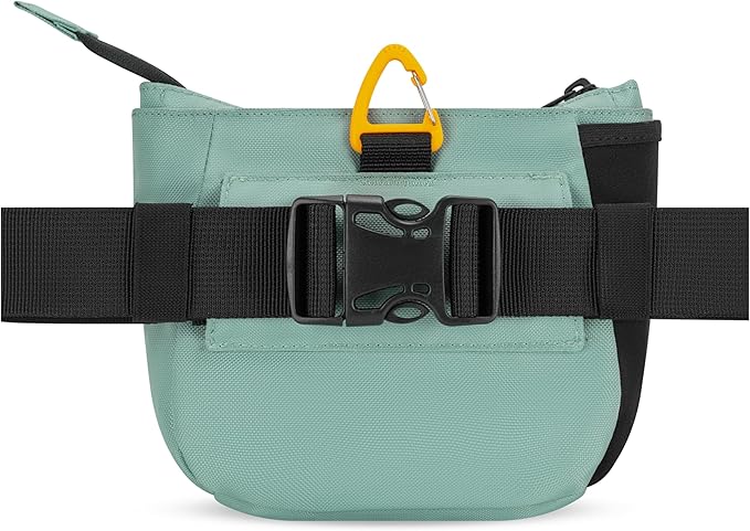 OllyDog Backcountry Day Bag | Hands-Free Dog Training Treat Pouch | Fanny/Hip Pack with Zipper Closure & Built-in Poop Bag Dispenser | Removable Waist Clip (Surf)