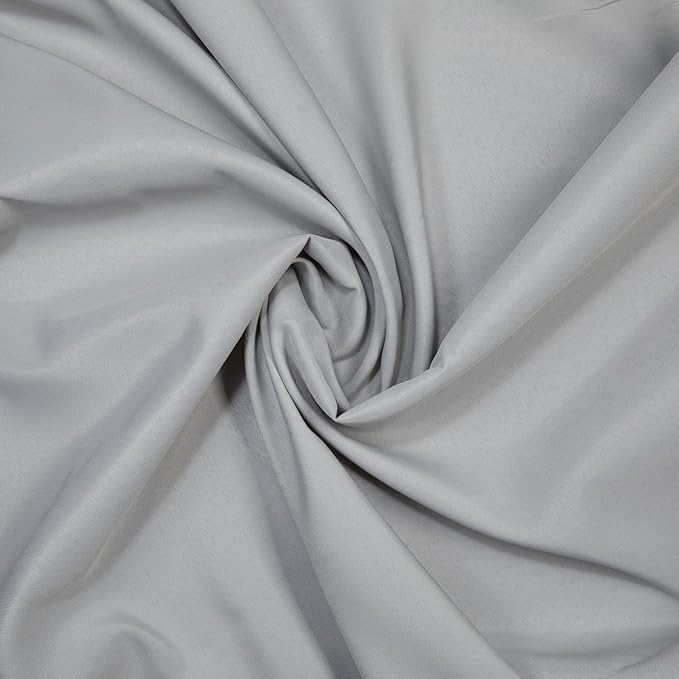 Gee Di Moda Round Tablecloth - 70 Inch Silver Round Table Cloth for 24 to 48 Inch Round Tables - Heavy Duty Washable Fabric - for Buffet Table, Holiday Party, Dinner, Wedding & Baby Shower