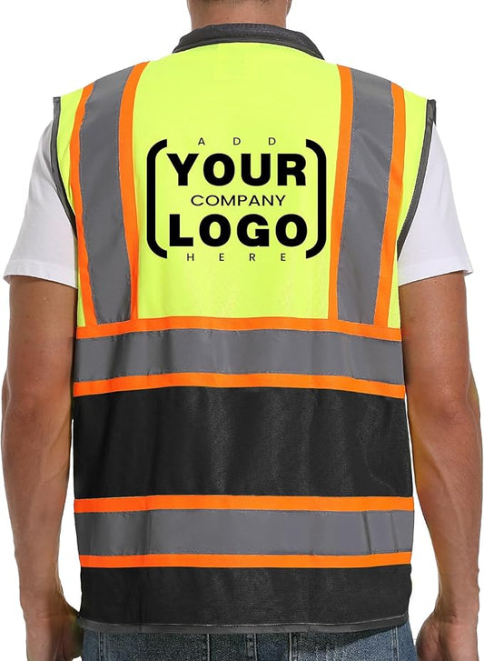 Reflective Safety Vest for Men and Women - High Visibility Construction Vest - Dual Tone Reflective Strips