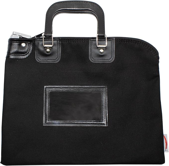 Fire Resistant Security Money Bag with Lock, Water Repellent, Safe Storage, Protects Important Valuables, 15 x 11 Inch (Black)