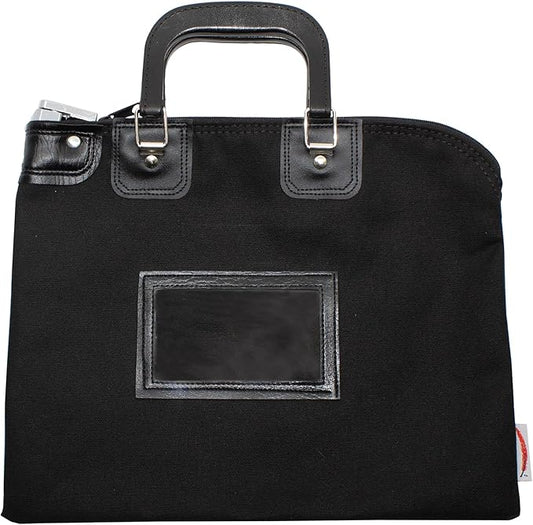 Fire Resistant Security Money Bag with Lock, Water Repellent, Safe Storage, Protects Important Valuables, 15 x 11 Inch (Black)