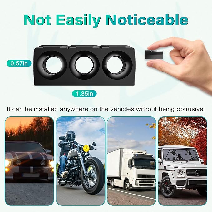 Elook Upgraded Deer Whistles for Car, Deer Horn for Car, Save Deer Whistle for Vehicles, Trunks, Motorcycle, Three-Horn, 2 Pack (Patented Product) Automotive Safety Kits