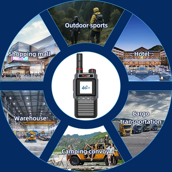 Lifetime Use Satellite Walkie Talkies with SIM Cards Global Unlimited Range Walkie Talkies 4G LTE POC Radio Dual SIM 3000 Mile Range Walkie Talkie 3000mAh Battery with Flashlight (MC-368)