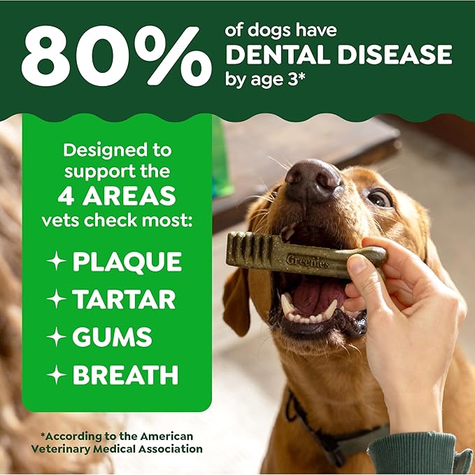 Greenies Veterinarian-Recommended Adult Natural Dental Dog Treats Petite Size, Original Flavor, 6 oz. Pack,10 Count