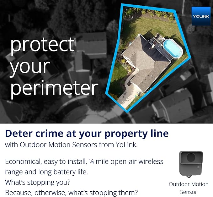 YoLink Outdoor Security Siren & Smart Alarm Controller Kit - Loud 110 dB, Wireless, Battery-Powered, 1/4 Mile Range, Android-iOS App, Alexa, Google, IFTTT, Home Assistant, Hub Required!