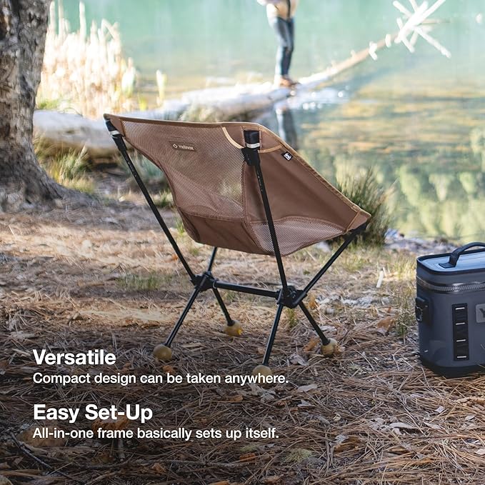 Helinox Chair One Original Lightweight Compact Collapsible Camping Chair Black/Blue, 2.1lbs Outdoor Chairs, Camping Chairs for Adult,Portable Chairs for Outside, Backpacking, Picnic, Adventures