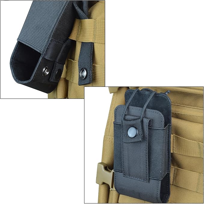 TWAYRDIO Molle Radio Holster Holder Pouch for Tactical Vest Duty Belt, Universal Two Way Radio Case for Baofeng Yaesu Icom Motorola Kenwood Quansheng Handhelds Walkie Talkies