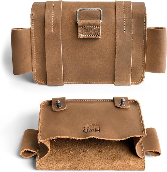 Hide & Drink, Empty First Aid Bag, Mini Medical Storage Pouch, Rectangular Bag for Survival Kit, Full Grain Leather, Handmade