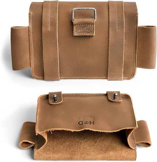 Hide & Drink, Empty First Aid Bag, Mini Medical Storage Pouch, Rectangular Bag for Survival Kit, Full Grain Leather, Handmade