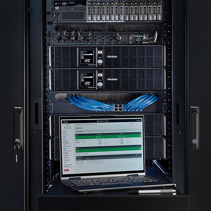 CyberPower OR1000PFCRT2U PFC Sinewave UPS System, 1000VA/700W, 8 Outlets, AVR, 2U Rack/Tower