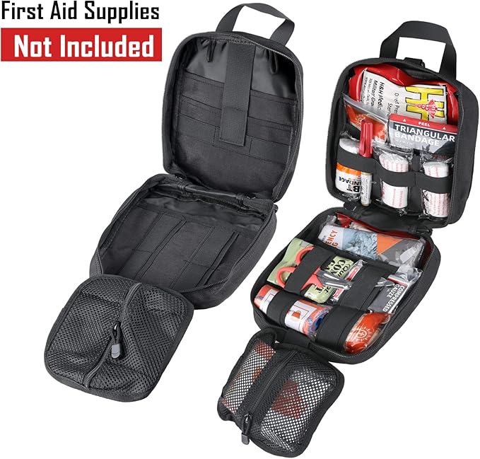 LIVANS 1000D First Aid Bag Empty Medical Ifak Pouch Molle EMT Pouches Rip-Away Tactical Military Trauma Emergency Medic Bag