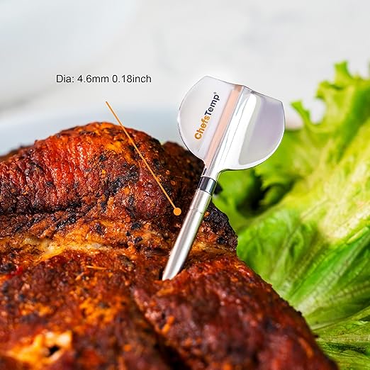 ChefsTemp ProTemp 2 Plus Needle Probe Wireless Meat Thermometer with Temperature Controller Unlimited Range Bluetooth & WiFi Enabled Smart Cooking Grilling Smoker BBQ Oven Kitchen (Stand + 1 Probe)