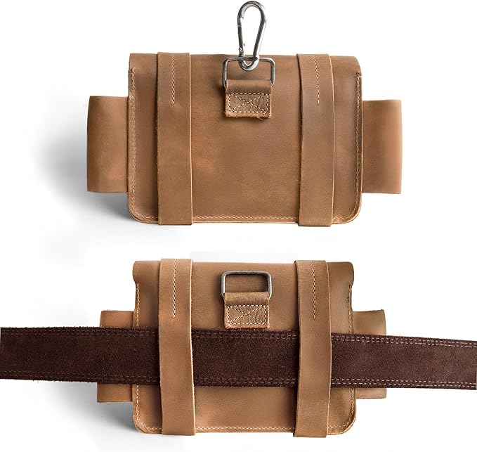 Hide & Drink, Empty First Aid Bag, Mini Medical Storage Pouch, Rectangular Bag for Survival Kit, Full Grain Leather, Handmade