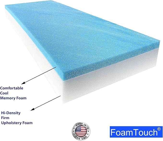 FoamTouch 6" Gel-Memory-Foam-Mattress No Cover
