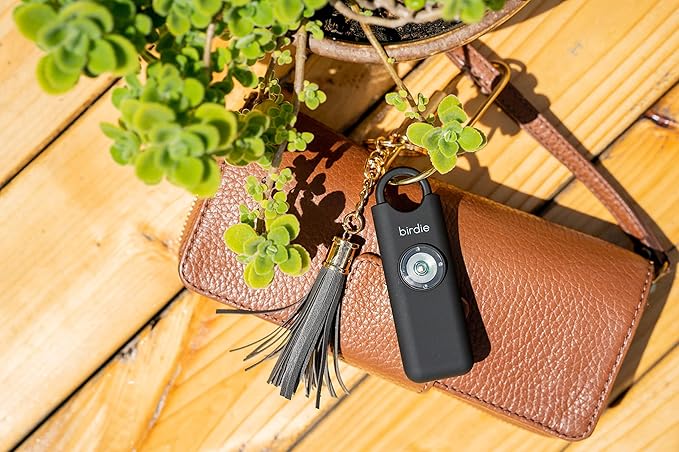 She’s Birdie–The Original Personal Safety Alarm for Women by Women–Loud Siren, Strobe Light and Key Chain in a Variety of Colors (Charcoal)