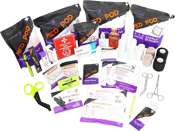 Lightning X Basic First Aid Responder EMT Medical Stocked Trauma Fill Kit LXSMK-A