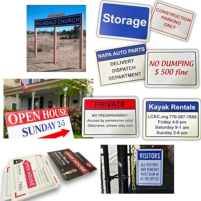 Custom Signs Outdoor Metal for Home Office Business, Personalized, Door, Porch, Delivery, Man Cave, Shop, Garage, Street. For Outside or Inside Use. Our Metal Signs Are UV Printed Solid Aluminum Border/blk, 10x7
