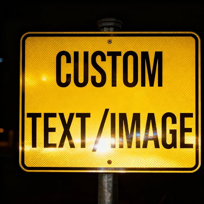 Custom Personalized Outdoor Metal Sign, 14x10 Inch Durable Rust-Free & Weatherproof Aluminum with Reflective Option. Ideal for Gate, Fence, Warehouse, or Yard Use. Single/Double Sided.
