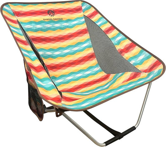 Ultralight Folding Camping Chair Low Lightweight Foldable Camp Chairs with Carry Bag for Hiking, Backpacking, Picnic, Outdoor Concert, Sports Events, Beach