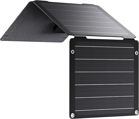 21W Solar Panel Charger BigBlue SolarPowa 20 Portable Solar Charger with USB-A/USB-C Ports, IP68 Waterproof, High-Efficiency Lightweight Foldable Solar Panels for Phones, Tablets, Camping, Backpacking