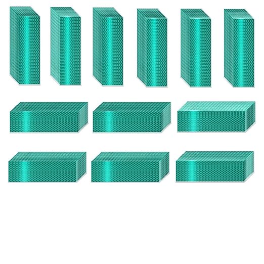Green Reflective Stickers 2 inch X 6 inch, Outdoor Waterproof High Visibility Warning Safety Adhesive Reflector Tape (120 Pcs)