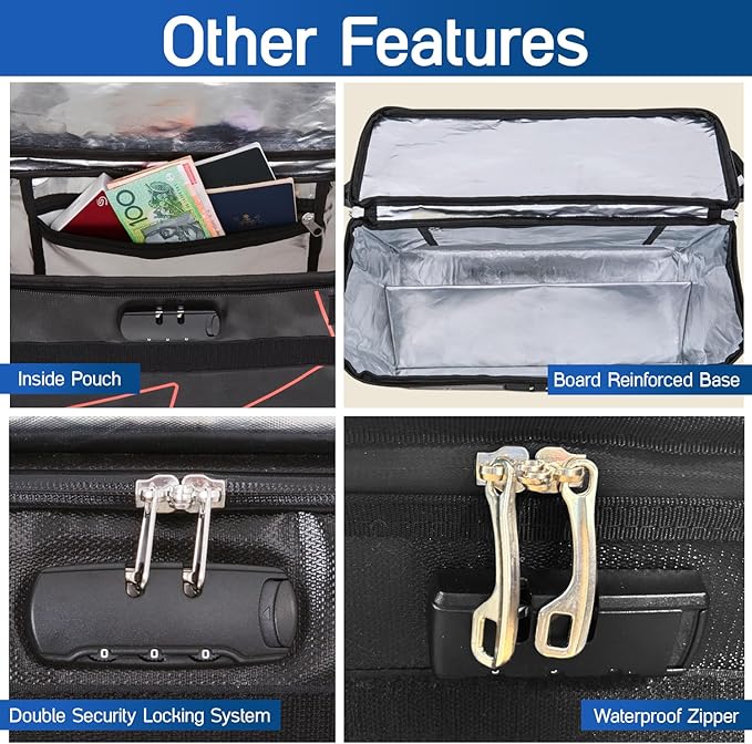 Fireproof and Waterproof Document Bag with Lock, 6200℉ Insulated, Patented Enclosed Flap Design, Heavy Duty Fire Safe Storage Box for Documents, Files & Valuables, 16"x12.6"x6.5"