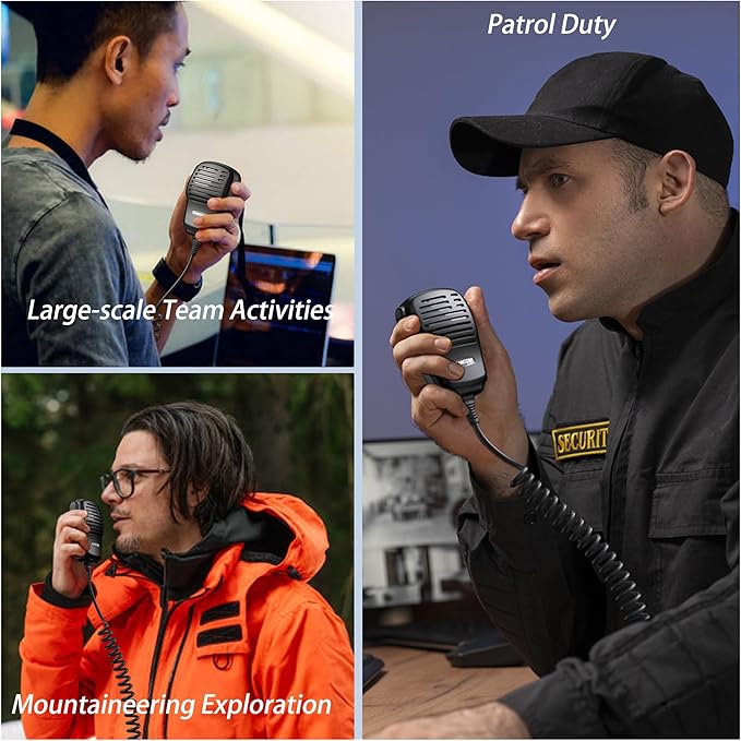 SAMCOM Walkie Talkie Speaker Mic,IP67 Waterproof 2 Pin Shoulder Speaker Label Mic 2 Pin for FPCN30A FPCN10A FWCN30A, 2 Packs