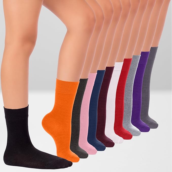 Hugh Ugoli Kids School Uniform Rayon Derived from Bamboo Dress Crew Socks for Toddlers to Youth, 3T - 14 Years Old, 5 Pairs