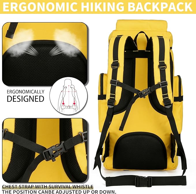 Hiking Backpack for Men 70L/100L Camping Backpack Military Rucksack Molle 3 Days Assault Pack for Climbing