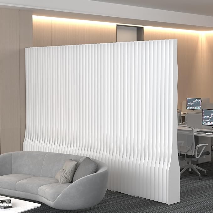 FoldableRoom Divider Privacy Screens Movable Temporary Wall Space Partition, 5.25~9.19 FT Tall, 6.56~16.4 FT Width, Choice of Various Sizes and Styles