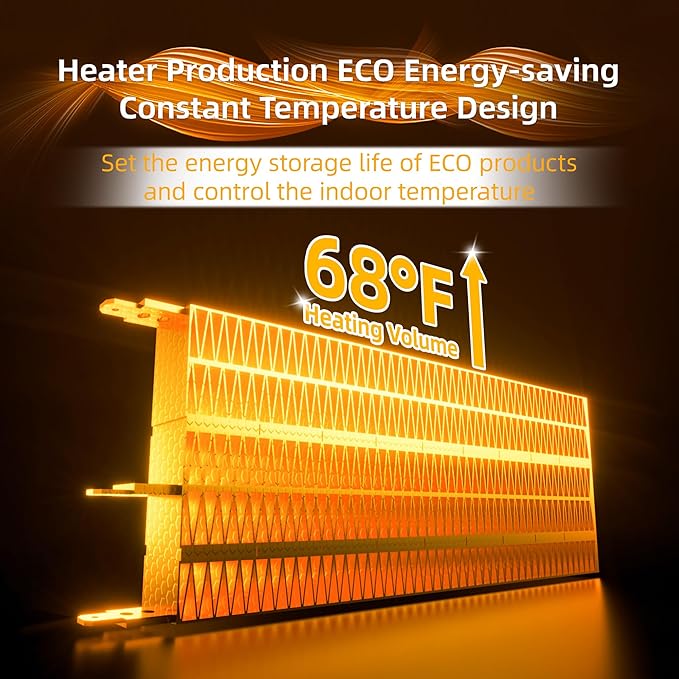 Quartz Space Heater for Indoor Use RealSmart 1500W Electric Heater Remote Control Infrared Heater Office Large Room 3 Heating Modes LED Display Overheat Tip Over Protection