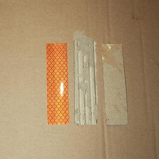 Brown Reflective Stickers 1 inch X 4 inch, Outdoor Waterproof High Visibility Warning Safety Adhesive Reflector Tape (120 Pcs)
