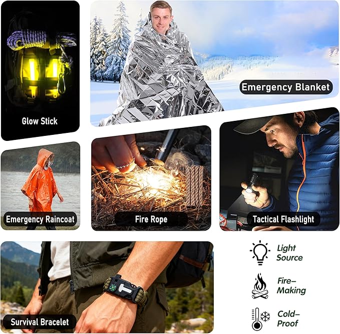Survival Kit, Christmas Gifts For Teens, Christmas Gifts For Teen Boys, Husband, Boyfriend, Mens Gifts, Camper, Hunter, Outdoor, Camping, Hunting, Adventure
