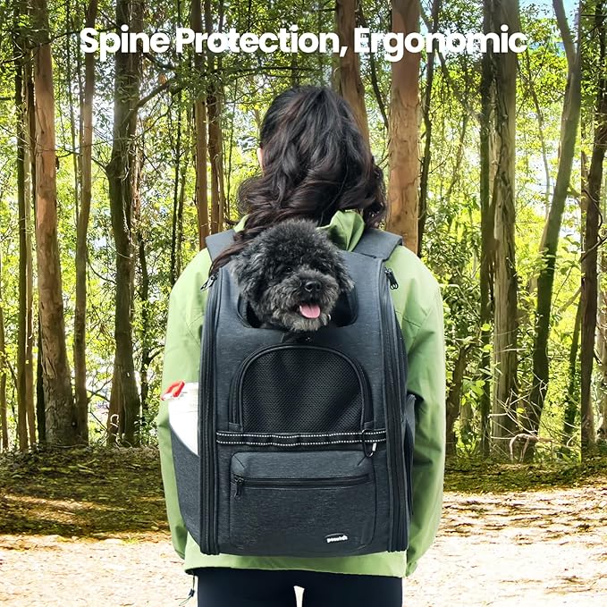 Pecute Cat Backpack Carrier, 30% Energy Saving Cat Backpack for Small Dogs, Cat Carrier Backpack for Puppy Kitty, Foldable Ergonomic Design Cat Backpack Travel Hiking Vet Outdoor