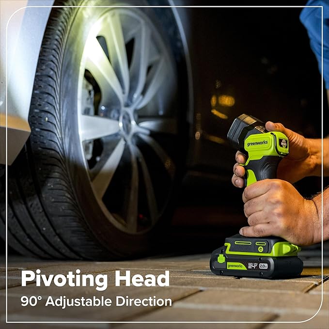 Greenworks 24V Brushless 10PC Power Tool Combo, Drill+Impact Driver+Circular Saw+Recip Saw+Jig Saw+Sander+Light+Multi-Tool+Nailer+Grinder (2) 4.0Ah+2.0Ah Batteries (24,000mAh Power Bank) USB-C Charger