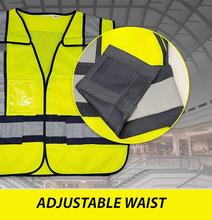 VIEWBRITE Reflective Class 2 EMS Vest Lime Green - 5 Point Breakaway High Visibility Yellow EMS Safety Vest