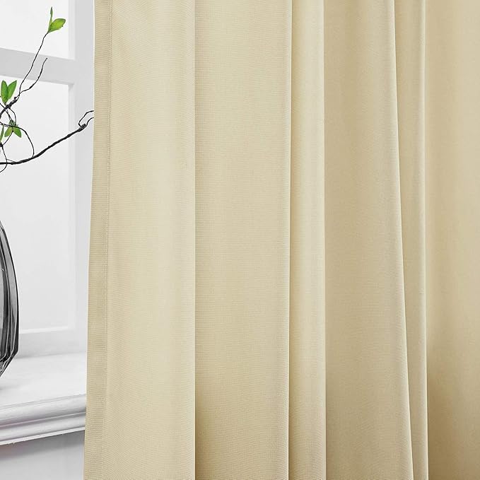 Macochico Extra Wide Medical Curtains Screen Nickel Grommet Bean Hospital Medical Clinic Spa Lab Cubicle Curtain Divider Privacy Screen, 15ft Wide x 8ft Tall (1 Panel)