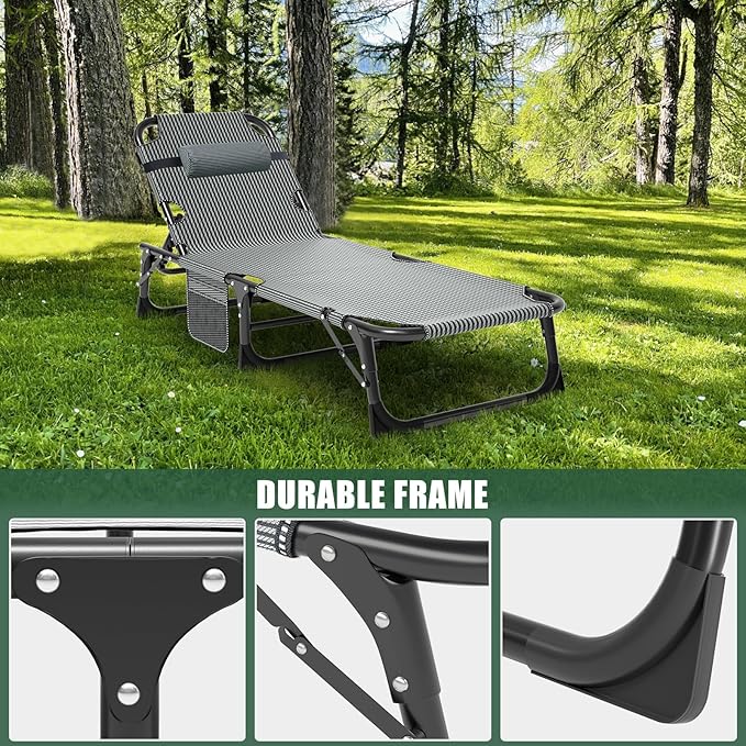 LILYPELLE Folding Camping Cot, Extra Wide Heavy Duty Sleeping Cots with Carry Bag, Double Layer Oxford Portable Travel Camp Cots for Home, Office Nap and Outdoor Beach