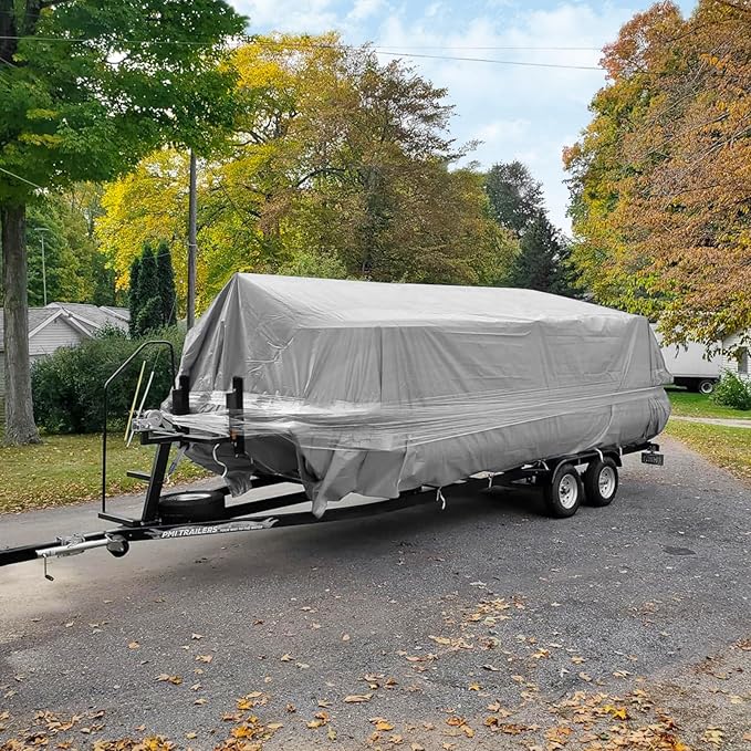 12x24 FT Tarps Heavy Duty Waterproof, 12 Mil Large Tarps with Grommets and Reinforced Edges, UVResistant, Tear&Fade Resistant, Big Heavy Duty Waterproof Covers for Outdoors, Sliver