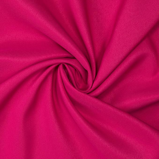 Gee Di Moda Round Tablecloth - 132 Inch Fuchsia Round Table Cloth for 72 to 96 Inch Round Tables - Heavy Duty Washable Fabric - for Buffet Table, Holiday Party, Dinner, Wedding & Baby Shower