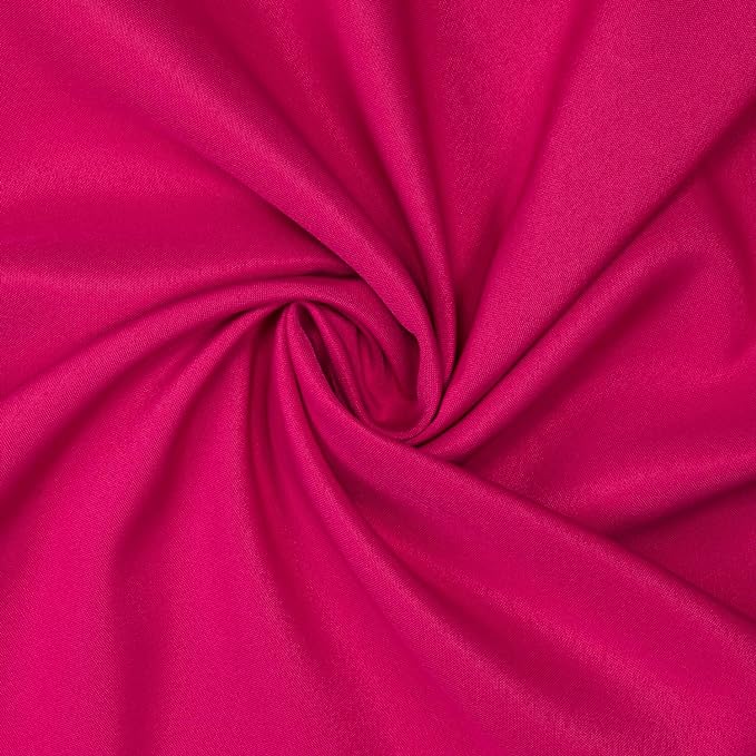 Gee Di Moda Rectangle Tablecloth - 90 x 132 Inch Fuchsia Table Cloth for 6 Foot Tables with Floor-Length Drop - Heavy Duty Washable Fabric for Holiday Party, Dinner, Weddings & Baby Shower