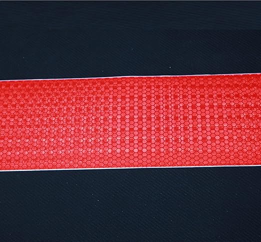 Red Reflective Tape Outdoor Waterproof 4 inch Wide, High Visibility Warning Industrial Marking Tape, Safety Stickers (68 feet,3 Rolls)