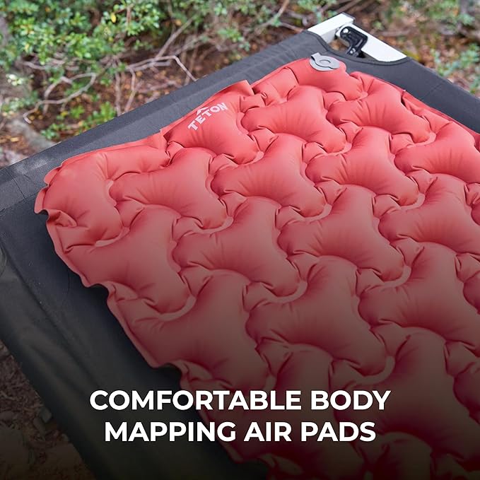 Teton Altos Inflatable Sleeping Pad, Sleeping Mat for Camping, Backpacking, Hiking, Budget Friendly and Durable