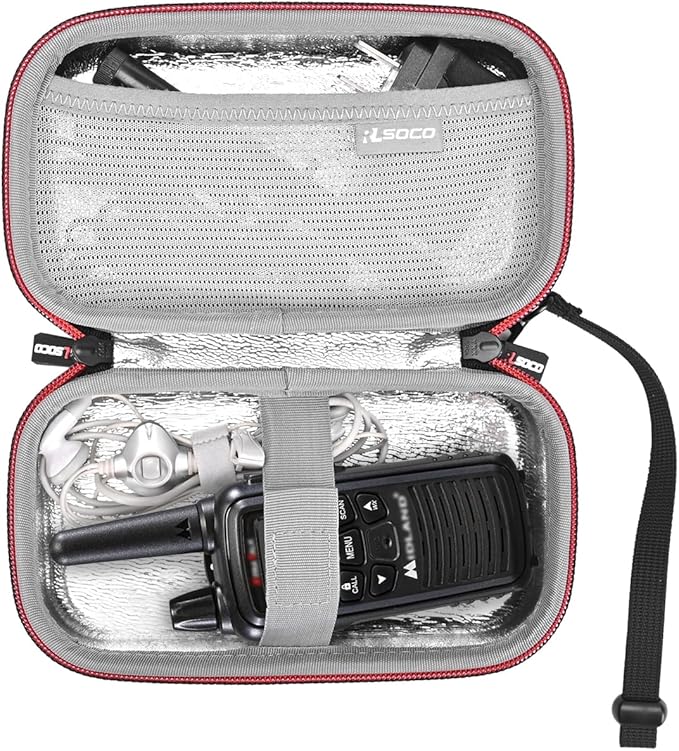 RLSOCO Hard Case for Cobra MR HH350 FLT/MR HH500 FLT/MR HH150 FLT/HH600 FLT Handheld Floating VHF Marine Radio & Cobra RX680 Walkie Talkies Two Way Radios (Case Only)