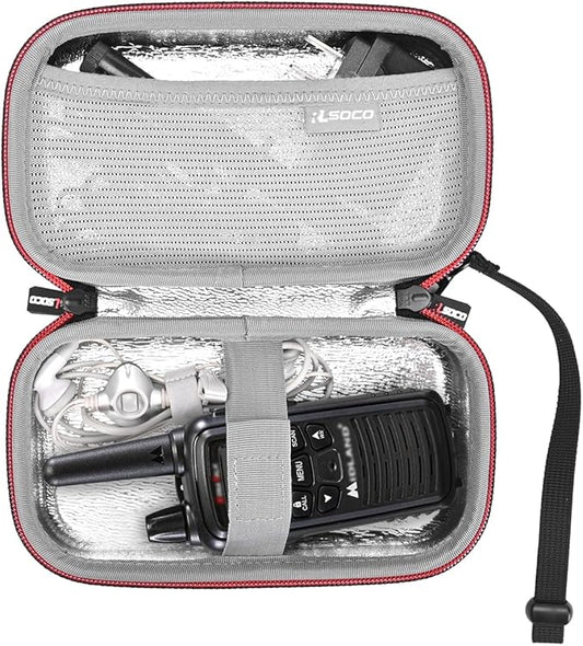 RLSOCO Hard Case for Cobra MR HH350 FLT/MR HH500 FLT/MR HH150 FLT/HH600 FLT Handheld Floating VHF Marine Radio & Cobra RX680 Walkie Talkies Two Way Radios (Case Only)