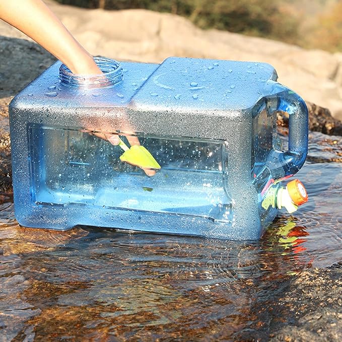 Camping Water Container - 3.17 Gallon Leakproof Bottle - Portable Square Water Container with Tap - for Hiking Picnic Camping Survival Outdoor Beverage
