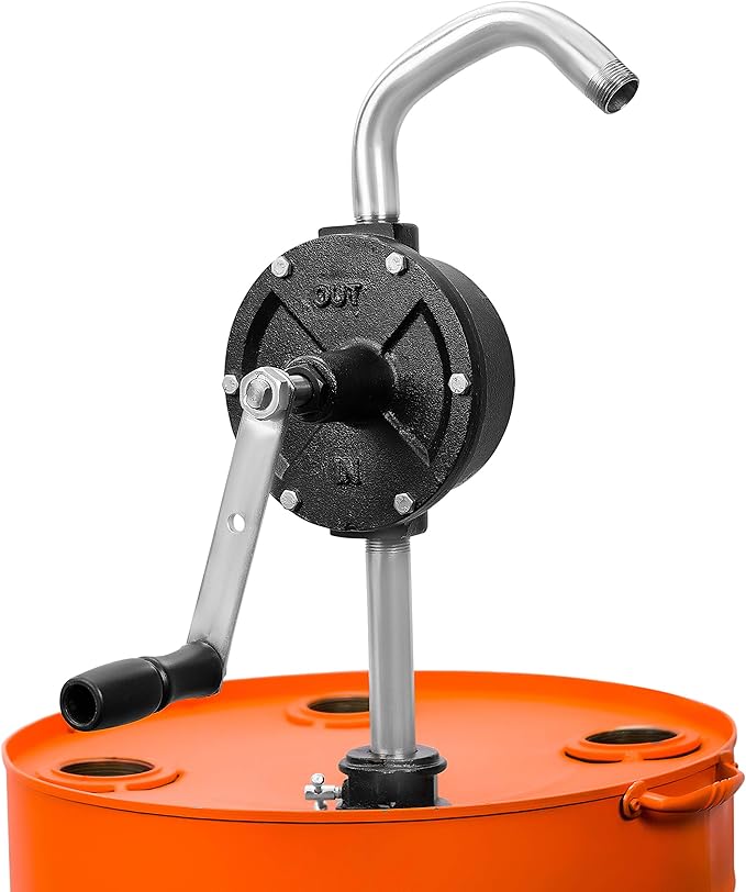 Groz 44080 Rotary Fuel Pump with Steel Discharge Spout