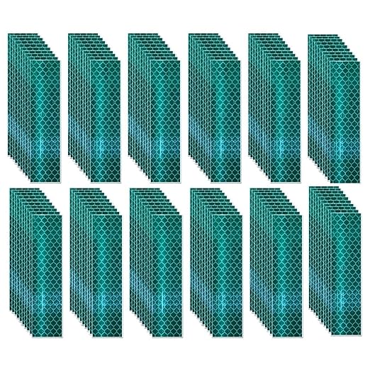 Green Reflective Stickers 1 inch X 4 inch Outdoor Waterproof High Visibility Warning Safety Adhesive Reflector Tape (120 Pcs)