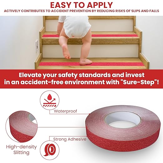 GGR Supplies T.R.U. NST-20 Black Non-Skid Tape 8 in. Wide x 60 ft. Length Safety Way 60 Grit Anti Slip Traction Tape 32 Mil No Slip